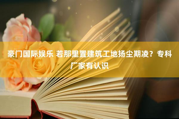 豪门国际娱乐 若那里置建筑工地扬尘期凌？专科厂家有认识